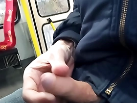 Jerking off on the tram
