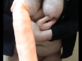 Vocal sissy begging for 's 12 inch cock