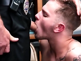 Youngperps - security guard shoves his cock in a thief’s mouth