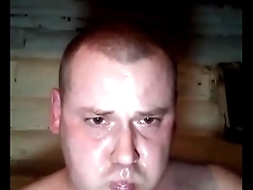 This guy loves to drink milk and fuck his throat with huge black dicks