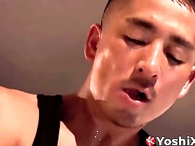 Asian jock creampied after raw drilling and deepthroat bj